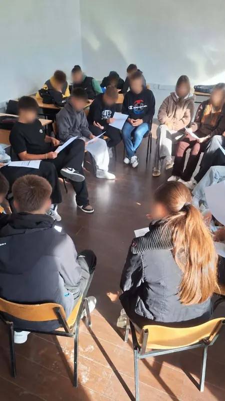 young people at a Common Ground Lab session in Gostivar